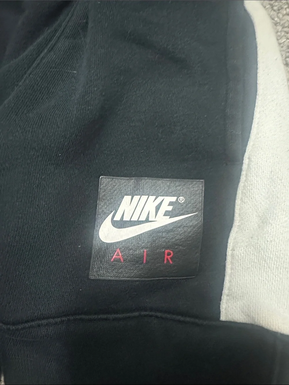 Nike Black Jogger Sweatpants with Gray Side Panels